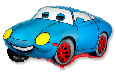 Шар Фигура, Весёлый гонщик, Синий / Racing (в упаковке)