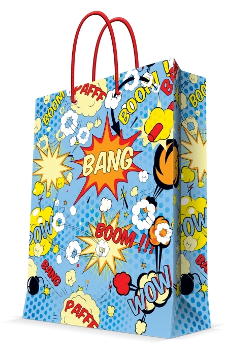 Пакет подарочный "Комиксы" с ламинацией